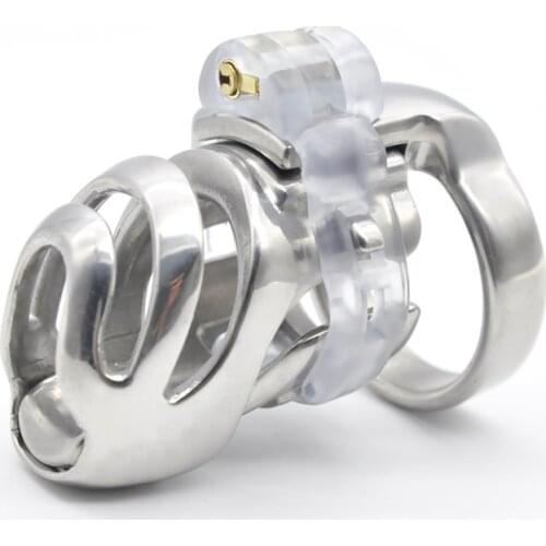 Small Size Male Stainless Steel Chastity Device, Cock Cages, Chastity Lock/Belt, Penis Ring, Adult Game, Sex Toy,A359S