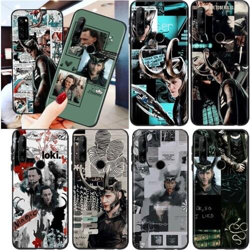 Marvel Avengers Loki For Honor 8S 8C 8X MAX 8A 8 7S 7A 7C Play 3E Prime Pro 2020 2019 Silicone Black Phone Case