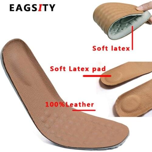 Genuine leather insole for men or women height increasing breathable soft comfortable anti-odor absorb sweat for sneaker shoes