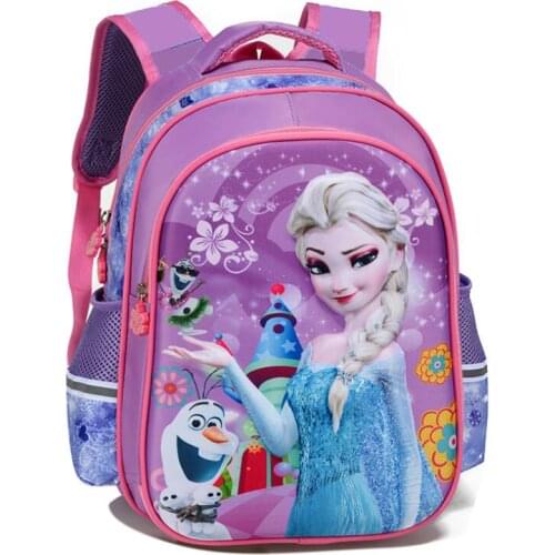 Sofia cartoon bags of pupils grades 1-6 shoulders the burden of the children kids school boys girls toddler backpack satchel