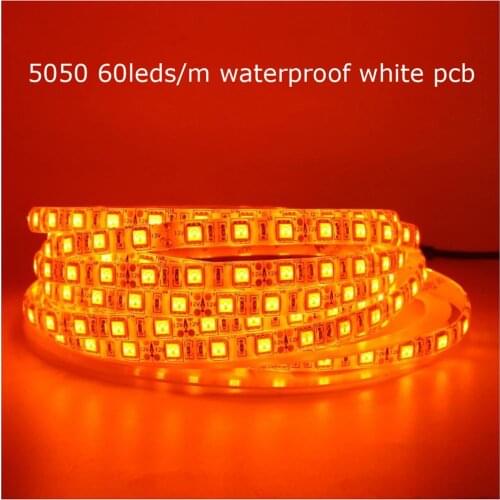 LED Strip Light 600nm True Orange no Amber Yellow SMD 5050 3528 Ribbon Diode Tape rope lights 12V 1m 2m 5m Flexible string lamp