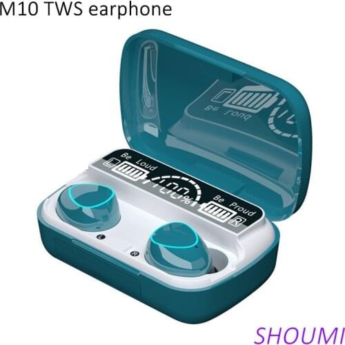 TWS Earbuds Bluetooth Earphone Wireless Headsets Hifi Stereo Helmet Bass Waterproof Earpiece Touch Control LED Display With Mic