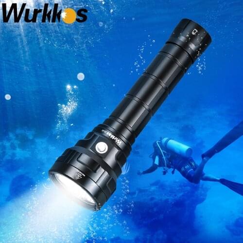 Wurkkos DL40 Diving Flashlight Bright 5000lm Dive light with 4*LH351D 90CRI 26650 IPX-8 Waterproof Underwater Torch Light 5000K