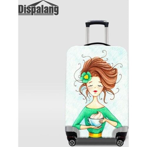 Cartoon Luggage Protective Cover Lovely Yoga Girl Elastic Suitcase Cover for 18-32 inch Trolley Case Travel Case Dustproof Cover