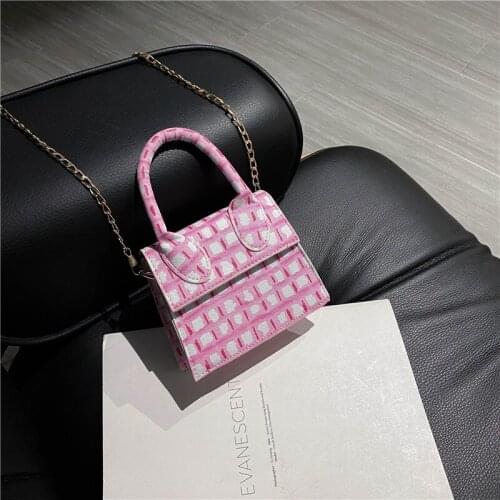 Women bag 2020 MINI pu Flap Fashion Hasp Chains Shoulder Bags Euro-America style handbag purse simple ladylike