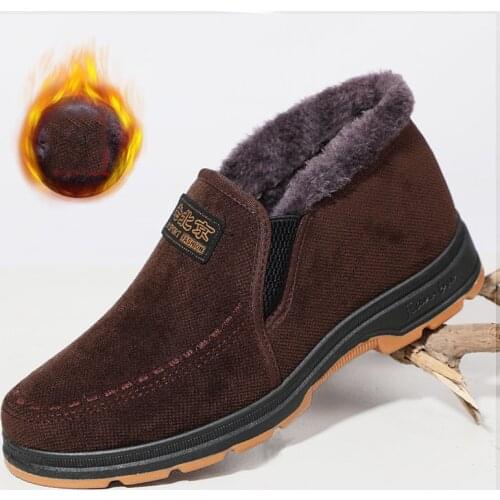 Oxford Outsole Winter High-top Elderly Soft Bottom Plus Velvet Non-slip Warm Old Beijing Cloth Shoes Male Big Cotton Boots