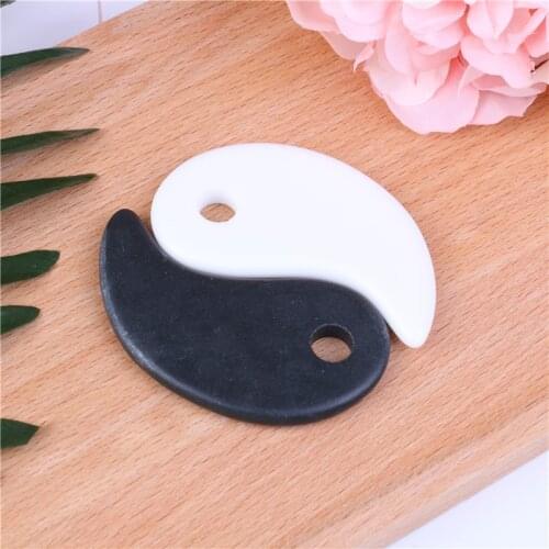 1PCS Natural Jade Stone Guasha Board Comb Shape Massage Hand Massager Relaxation Comb Health Care Healthy Beauty Tool