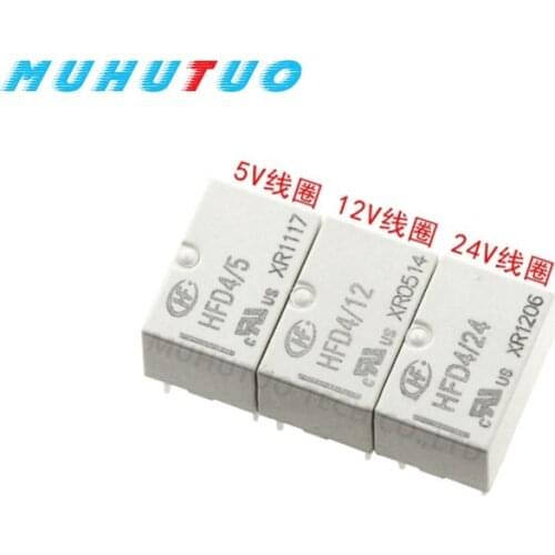 1PCS Relay HFD4/5 HFD4/12 HFD4/24 3V,4.5V,5V,12V,24V power module 2A 8PIN