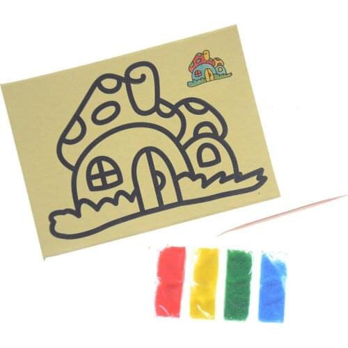 10pcs/lot Sand Painting Pictures Kid DIY Crafts Education Toy for boys and girls Children Kids Drawing Toys