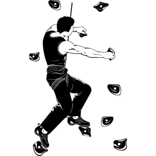 11.9CM*18.9CM Interesting Fashion Climbing Club Extreme Sports Car Stickers Vinyl S9-0387