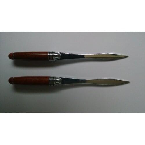 2pcs/lot 2016 hot selling New arrival Hot sellng wooden handle Letter Opener Metal Craft Hot Selling OK 0640