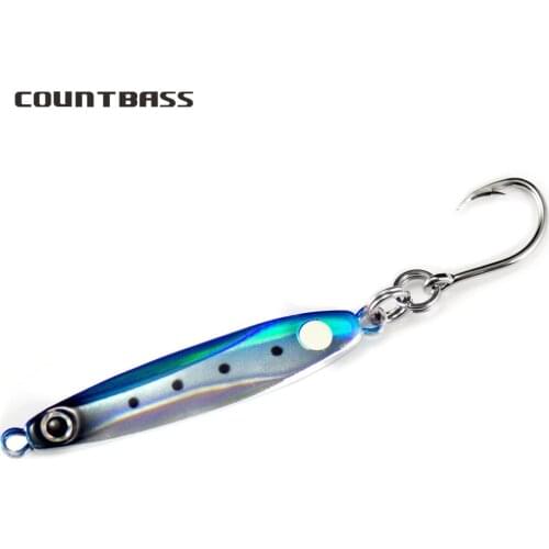 20g 30g 40g Jigging Lure with VMC single hook, Metal Fishing Lures, Micro Lead Fish Bait, Popular Sea bass Lures