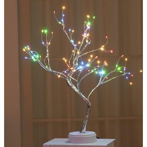 36/108 LEDS Night Light Bonsai Tree Light Gypsophila Lights Home Party Wedding Indoor Decoration Night Light Hot Cute Lamp