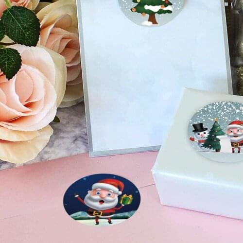 500pcs Decoration Seal Labels Snowman Merry Christmas Baking Santa Cartoon New Year Posted Gift Decor