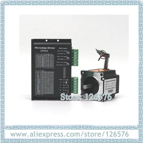 57 2-phase hybrid stepper motor 2.3N.m 57HS23 L-84mm and driver DM542 24-50VDC 4.2A Nema23