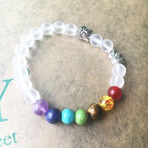 7Chakra yoga Natural Stone Bead Buddha Bracelets For Women Men Jewelry Black Lava Druzy Gift Bracelets Elephant Bangles Pulseras