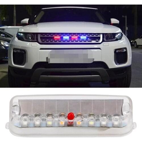 Car-styling Alarm Warning Strobe Light Solar Power Anti Collision Flashing Security Light Car Warning Lamp