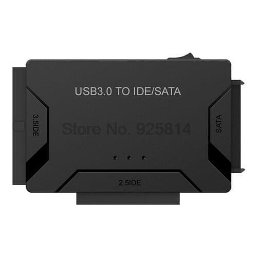 By dhl 100pcs USB3.0 to SATA IDE ATA Data Adapter 3 in 1 for PC Laptop 2.5" 3.5" HDD Hard Disk Driver With Power