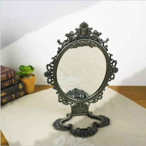 Europe 3x magnifying vintage dressing mirror standing mirror decoration room mirror table glass mirror for home deocoration J060