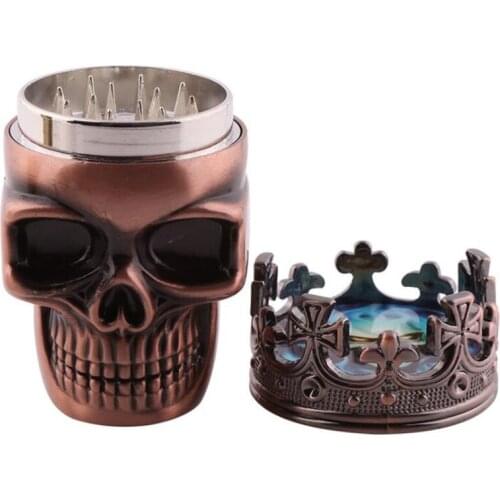 Tobacco Grinder Ghost Head Skull Style Zinc Alloy Herbal Herb Hand Muller Smoke Grinders Grass Weed Smoke Accessories Decoration