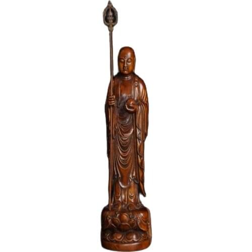 Chinese pure handicraft (collection of ornaments of the king of Tibet in boxwood carving area