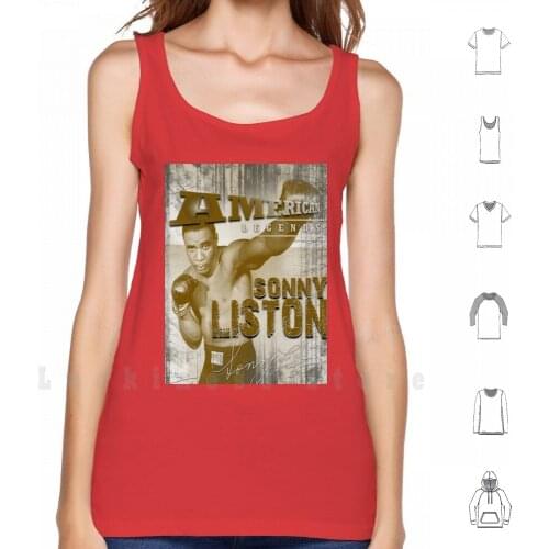 Sonny Liston tank tops vest 100% Cotton Boxing America Sports Classics Ali Knockout Ko Sonny Liston