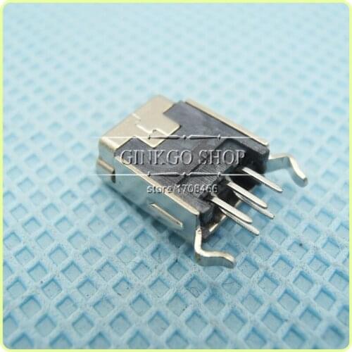 Mini USB Charging Jack Socket, Mini USB Connector for Philips, 180 degree bend foot female data port
