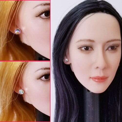 1/6 Scale Male/Female Beauty Round Pearl Set Diamond Earrings for 12''Action Figures Bodies Accessories