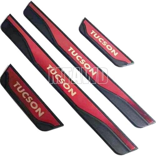 For 2020 2021 Hyundai Tucson Accessories Door Sill Scuff Plate Welcome Pedal Protector Pedal Guard Cover Stainless Car Styliing