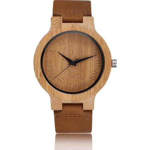 2019 New Arrival Fashion Design Quartz Nature Wood Wrist Watches Leather Band Strap Cool Modern Gifts Men Women