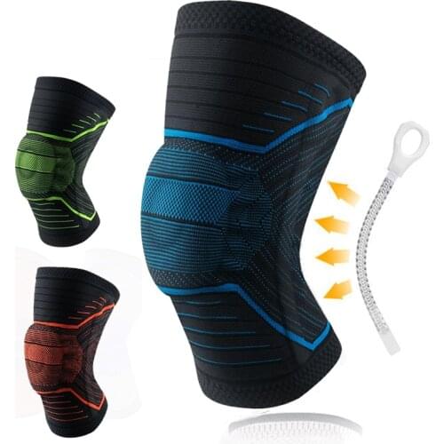 New 1 PCS Elastic Running Knee Sleeve Support Bracket Kneepad Adjustable Patella Sports Safety Fitness Knee Pads Protector