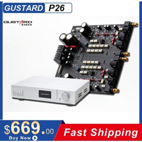 GUSTARD P26 Class A Fully Balanced Preamp Dual LM49860 Op amp HIFI Pre Amplifier