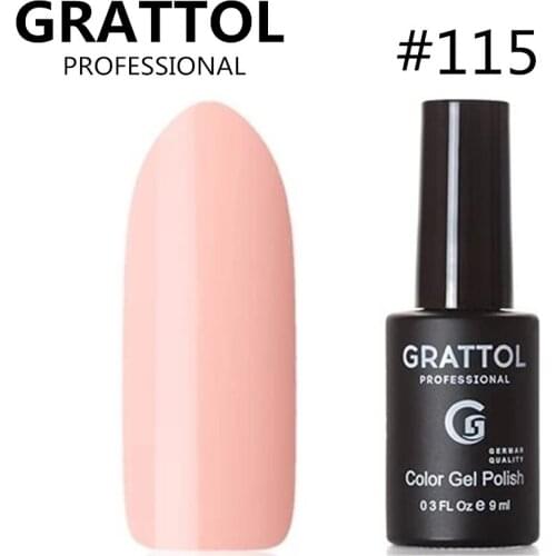 GRATTOL professional 9ml Gel Polish UV LED Gel Varnish #115 Semi Permanent Vernis Soak Off Nail Art UV Gel Nail Polis