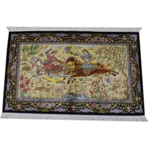 Modern Kashmir Silk Oriental Handmade Hand Knotted Persian Area Rug
