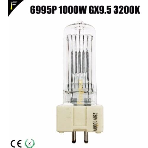 Studio Quartz Lamp 6995P 1000W Socket GX9.5 CP / 70 (CP / 24) Quartz Lamp Special Bulb Photography Bulb 3200K Return Light 1000w