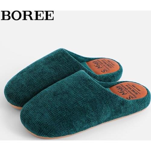 Cotton Slippers Women Indoor Soft Thick Sole Slipper Unisex Plush Warm Shoes Non-slip Soft Home Slippers Man Winter Furry Slides