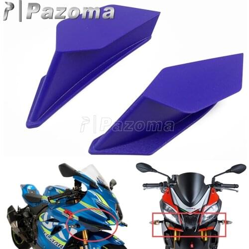 Universal Motorcycle Scooter Dynamic Wing Kit Aerodynamic Winglets w/ Sticker For Honda Suzuki Yamaha Kawasaki BMW Superbike R25