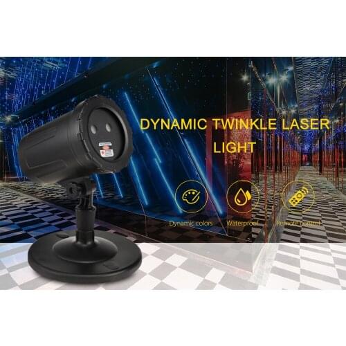 Waterproof Red Green Moving Twinkle Laser Light Remote Control for Garden Lawn Drop shipping