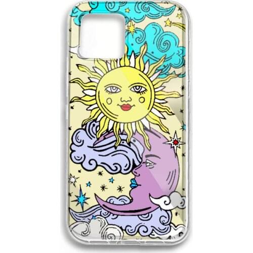 Funny Sun Moon Phone Case for iPhone 11 12 pro XS MAX 12 12Mini 8 7 6 6S Plus X SE 2020 XR phone case