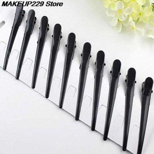 Hot 10 Pcs/lot DIY Black Metal Single Prong Hairstyle Alligator Hair Clips Large Barrettes Headwear Styling Tools For Women