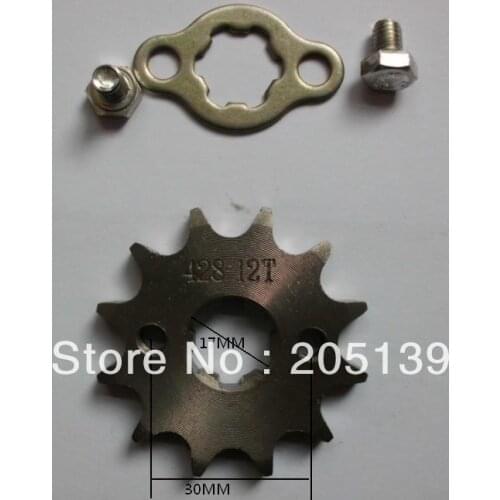 12 tooth 17MM ENGINES gear sprocket FOR 428 CHAIN motorcycle motocross scooter motocicleta MOTO motor PIT dirt ATV parts bike