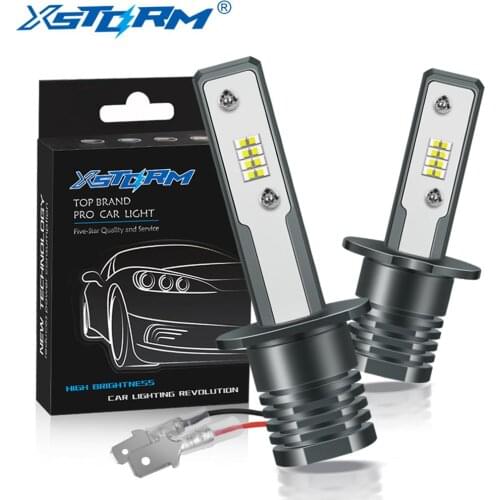 2pcs Car Fog Lamp H1 H3 LED Fog Lights Bulbs with CSP LED Chips Super White 12V