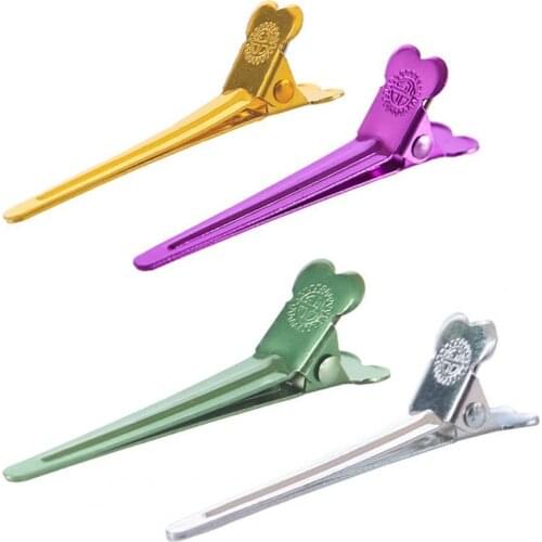 20Pcs/Box Hairdressing Clip Non-slip Large Opening Angle Aluminum Hair Root Styling Clamp for Daily Life fixed styling hair clip