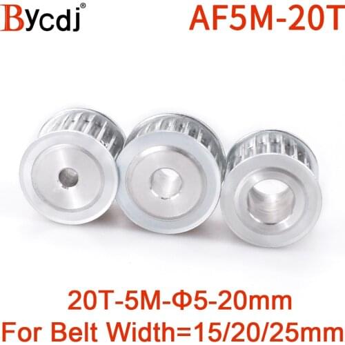 20 Teeth HTD 5M AF Synchronous Timing Pulley Bore 5/6/6.35/7/8/10/12/14/15/16/17/18/19/20mm for Width 15/20/25mm HTD5M 20T 10PCS