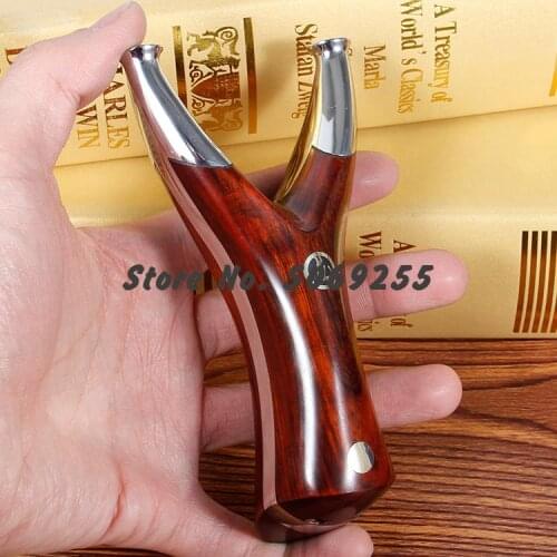 440 Stainless Steel Dragonscale Solid Wood Slingshot Flat Rubber Band Bow Recurve Accurate Outdoor Hunting Catapult