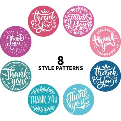 50-500pcs thank you stickers seal labels handmade custom sticker scrapbooking for gift decoration stationery sticker 8 designs