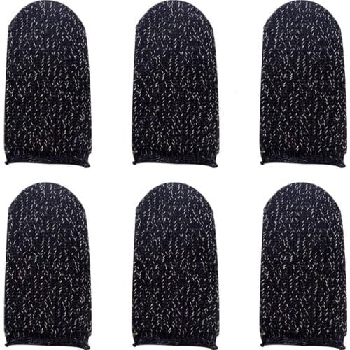 6PCS Mobile Game Controller Finger Sleeve Sets, Anti-Sweat Reusable Sweatproof Breathable Full Press Sn Finger Set for PUBG