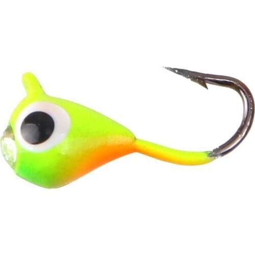 6 colors 3D eyes Fishing Lure Mini Metal Bait Fishing Hook Bait Fishing Tackle Z7C9 Lure Lure Fishing 1.1g 1.5cm Jigging W9H7