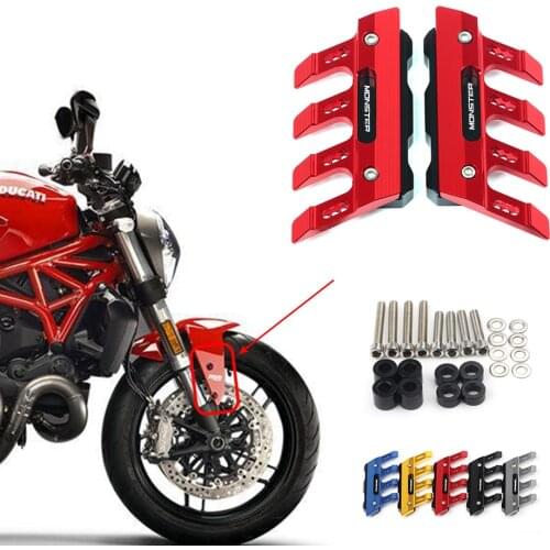 For Ducati MONSTER 695 696 795 796 797 821 Motorcycle CNC Aluminum mudguard side protection block front fender anti-fall slider
