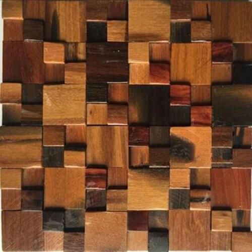 Anti-corrosive wood mosaic shop villa living room room bar counter restaurant back wall puzzle boat wooden mosaic decor YY-159